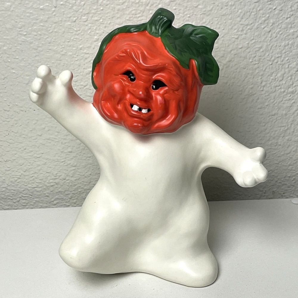 Vintage Dept 56 Halloween Pumpkin Ghost Jack O Lantern Ceramic Light Up 9.5"